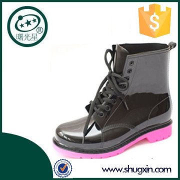 estilo adulto del vaquero BELLEZA LINDA zapatos de plástico de China de los chanclos del alto tobillo B-817